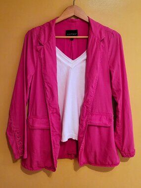 Velvet Heart Hot Pink Blazer & Successo Italian Cotton Knit Tank Set M